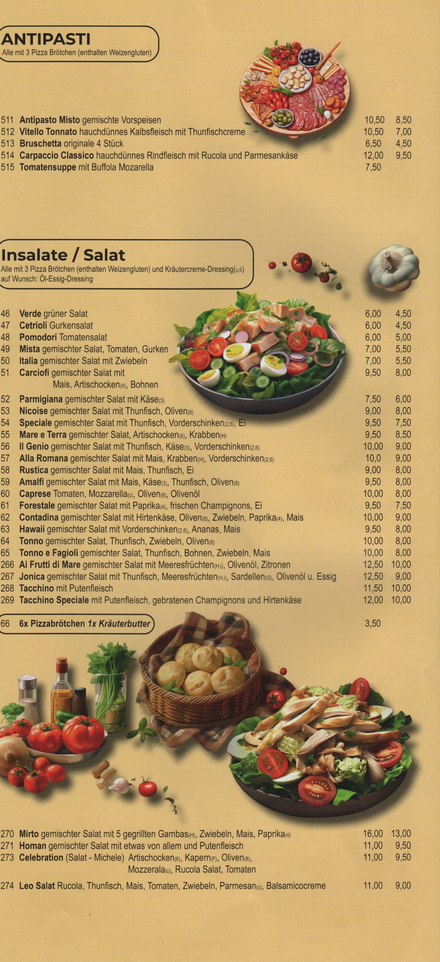 Speisekarte Seite 4
